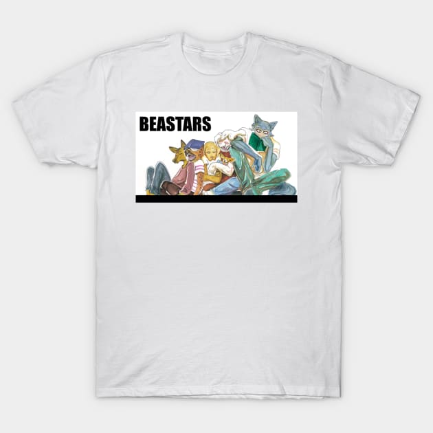 Beastars Legoshi, Jack and Dormitory Friends Spread T-Shirt by RONSHOP